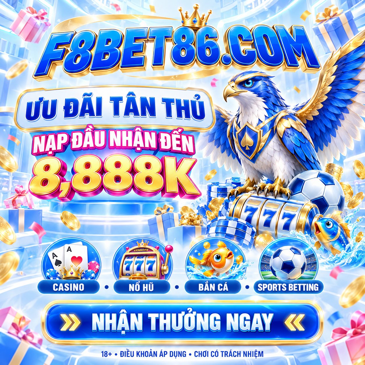 Ưu đãi chào mừng F8BET86.COM